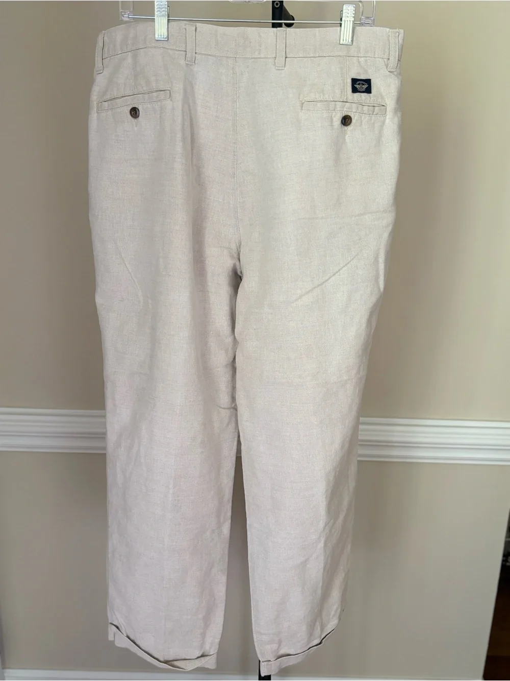 Vintage Dockers Men's Khakis Light Beige Linen-Blend